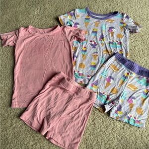 Little Sleepies Pink and Ice Cream Print Pajama Sets
